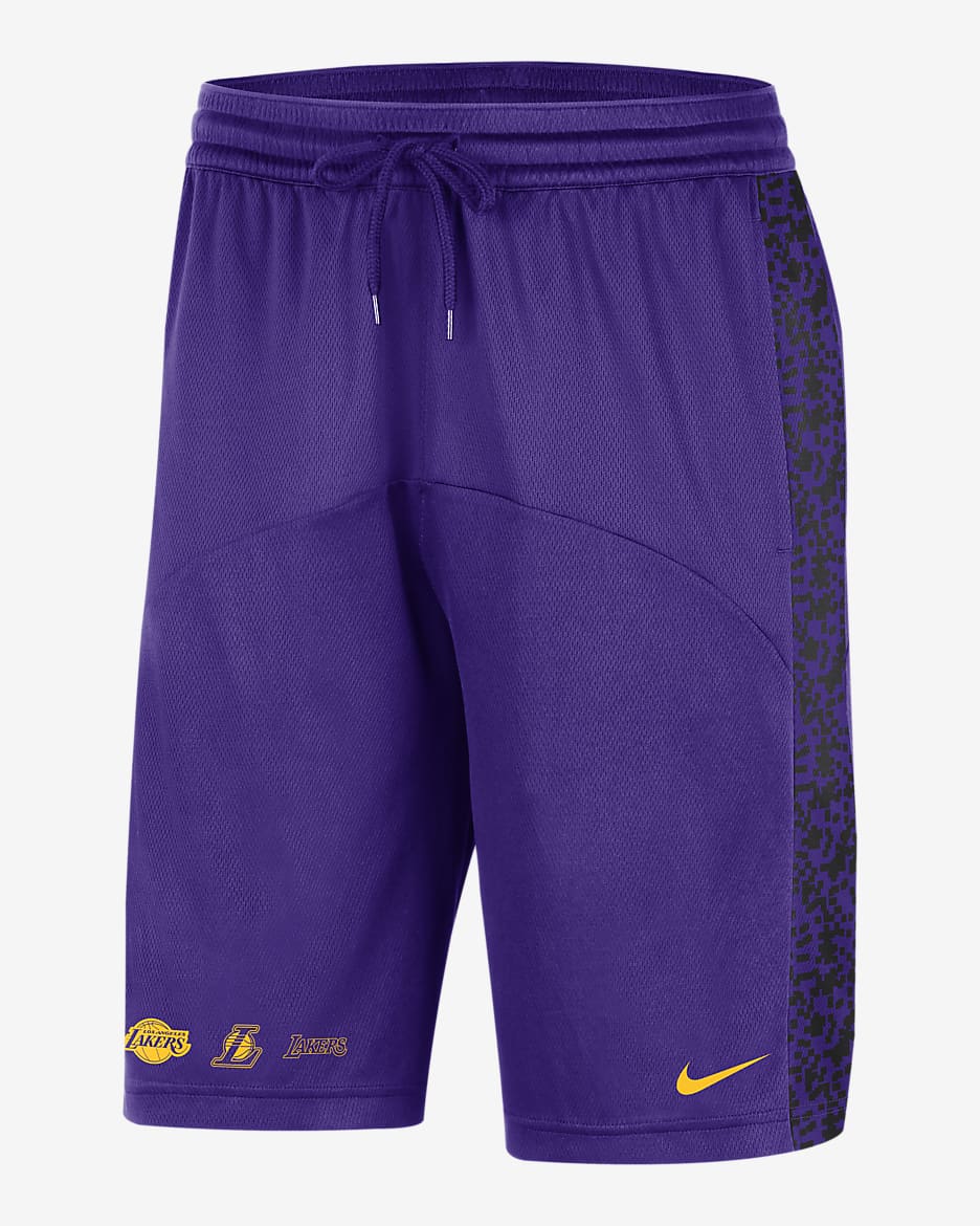 Los Angeles Lakers Starting 5 Courtside Nike Men s Dri Fit NBA Graphic Shorts in Purple Size Large FD8711 504